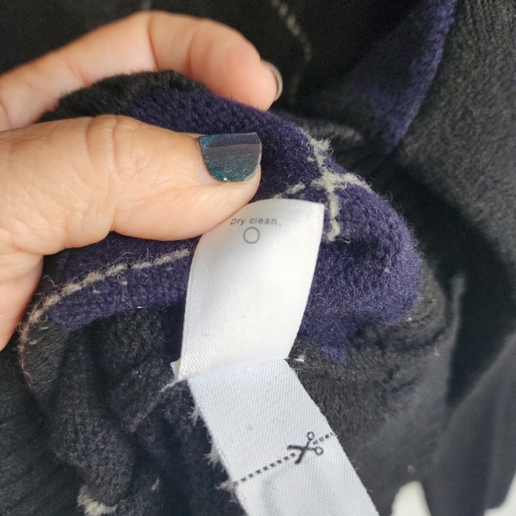 J. Crew Mens 1/4 zip Argyle/ Diamond Pattern 100% Lambswool Pullover Medium - Picture 9 of 9